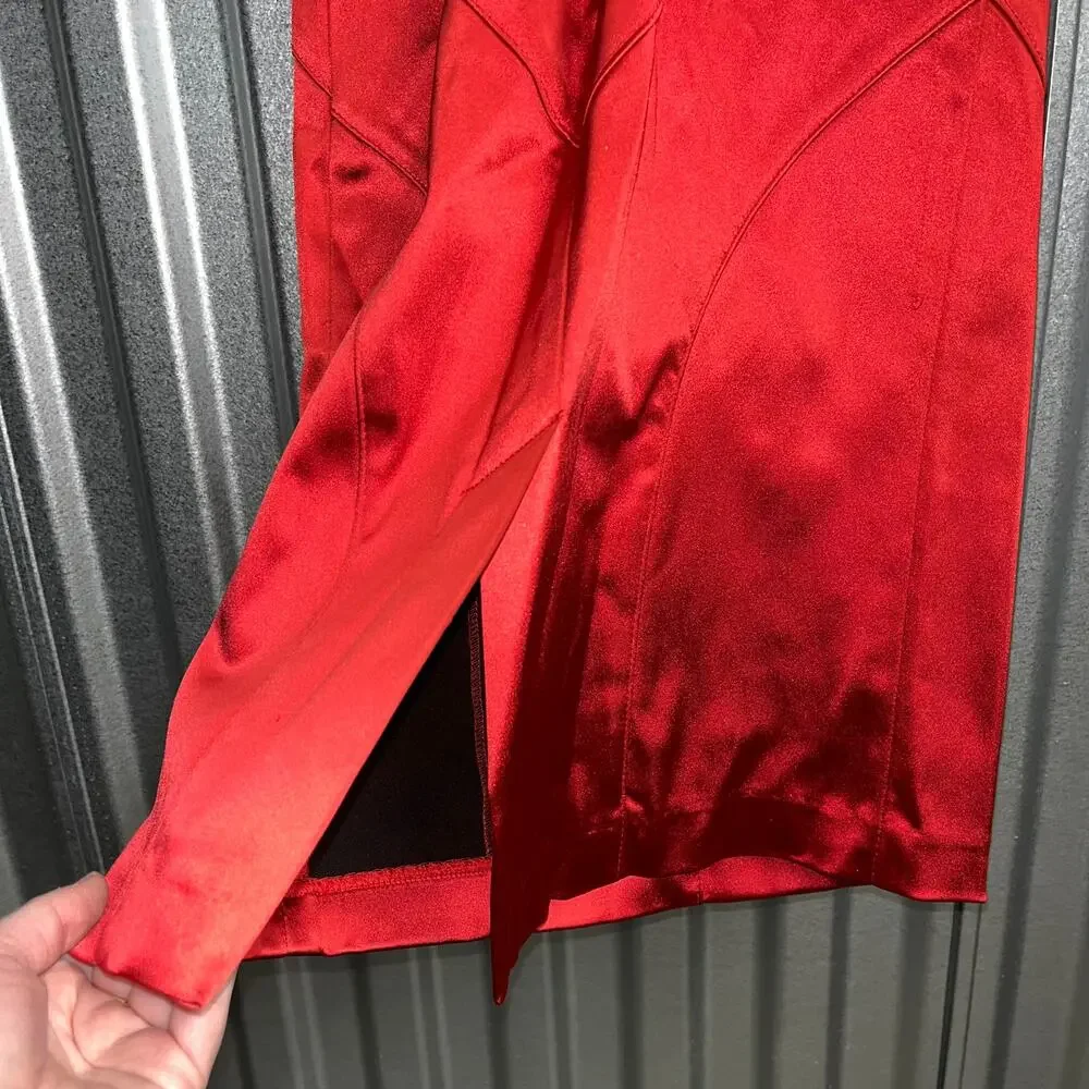 Bebe Red Strapless Midi Dress - Picture 3 of 10